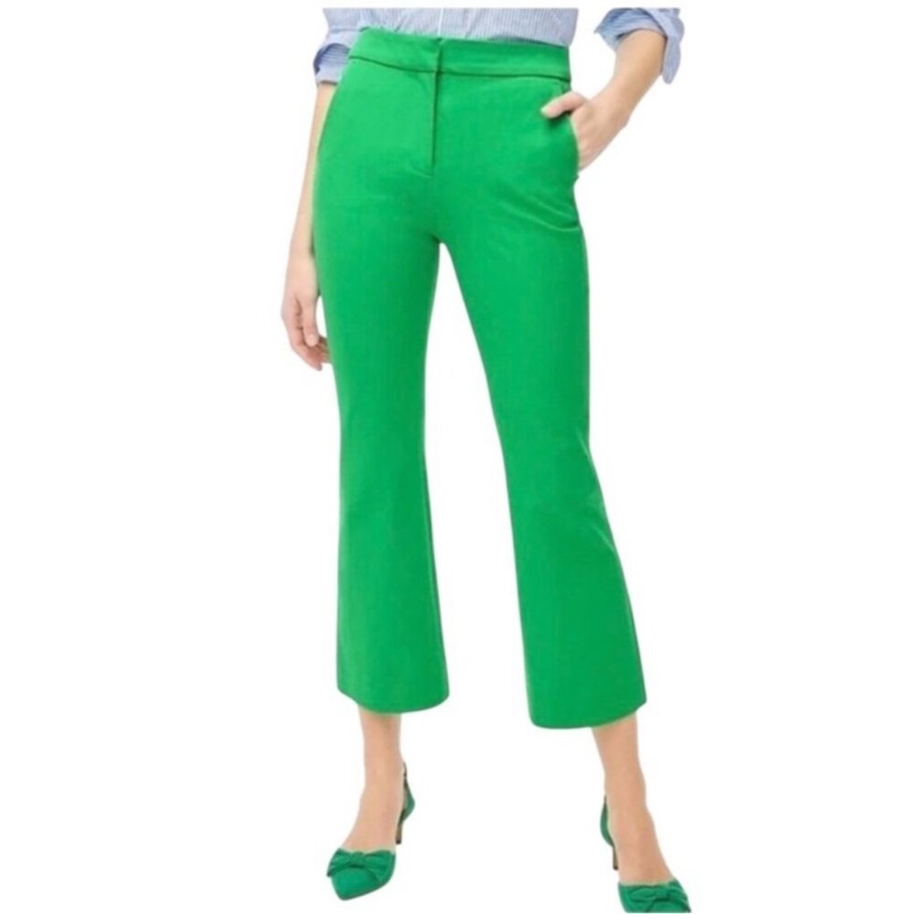 NWOT! J Crew Kelsey Kick Crop Pants Kelly Green. Size 12